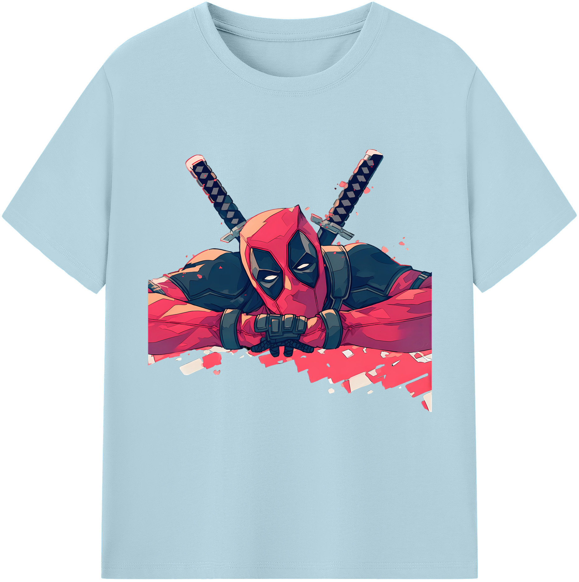 （画像用） Deadpool デッドプール 綿100％半袖Tシャツ（フロントプリント）